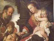 Bernardo Strozzi The Holy Family with John the Baptist (mk05) oil painting picture wholesale